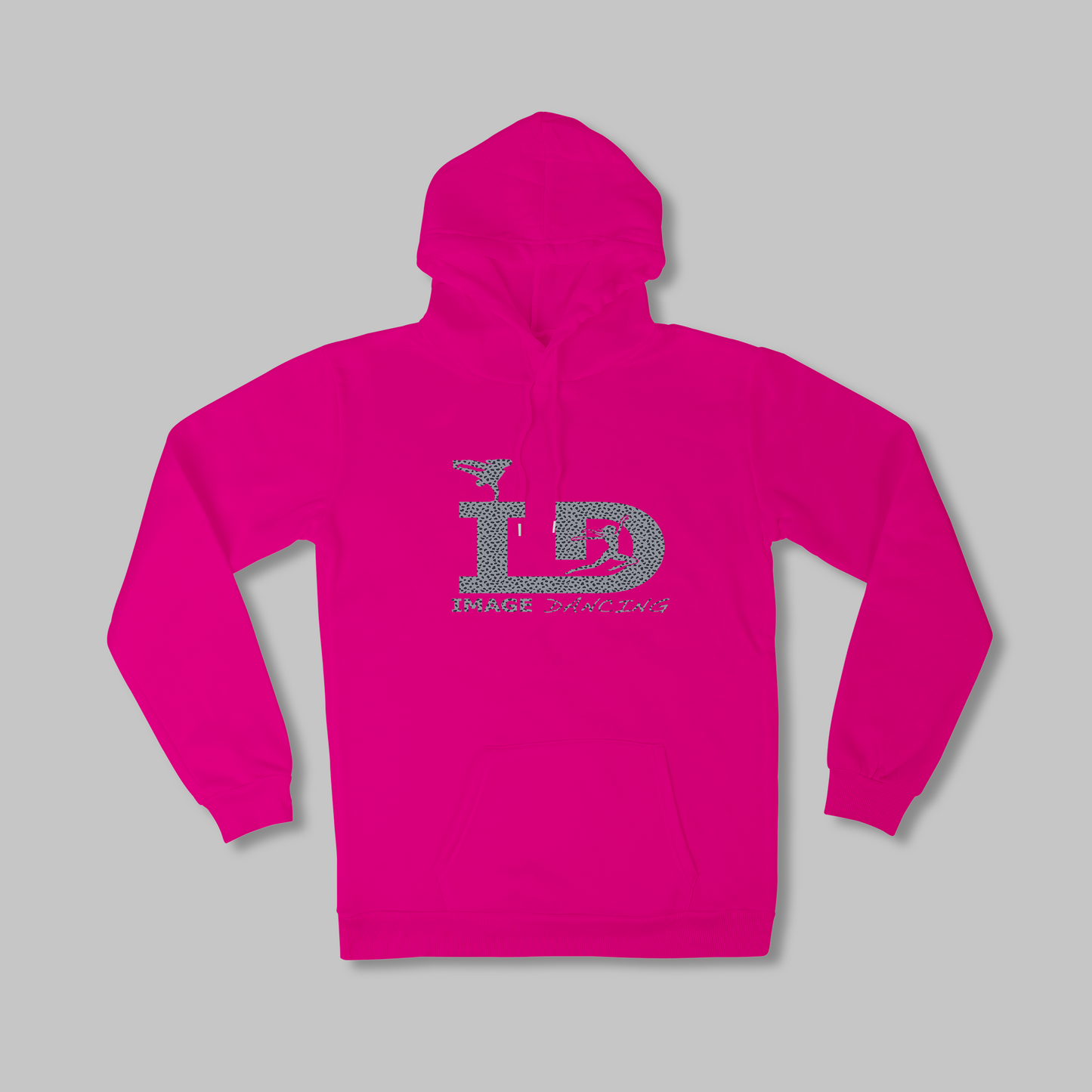 Pink Hoodie w/black leopard ID
